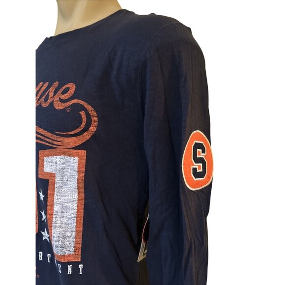 NEW Syracuse Orange Colosseum Navy LS Long Sleeve Crew Neck Tee Shirt Men's L - Picture 4 of 7